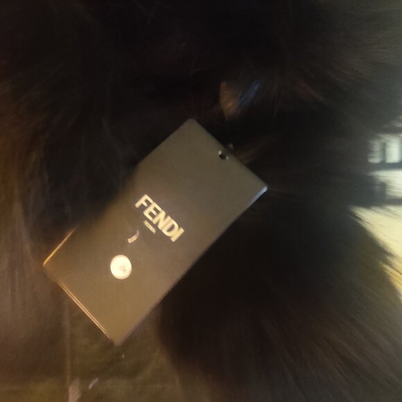 FENDI ROMA Down Trapper Hat Size M Frost Fox Fur Trim  $3026.00